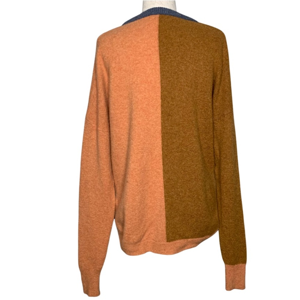 Madewell Westlake Colorblock Crewneck Pullover Coziest Yarn Sweater Size Medium - Picture 5 of 9